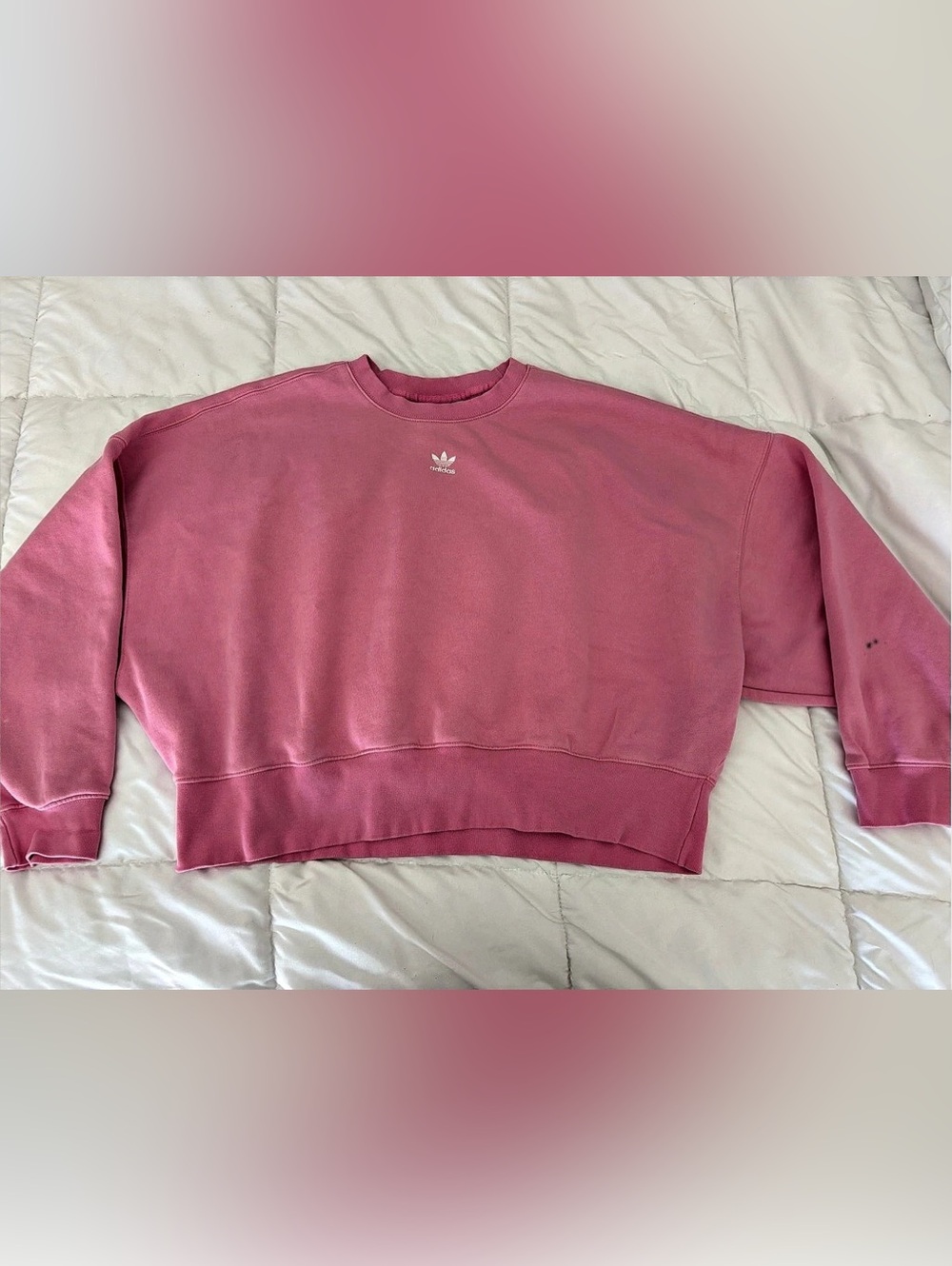 adidas Originals Trefoil Crew Sweatshirt Pink Large